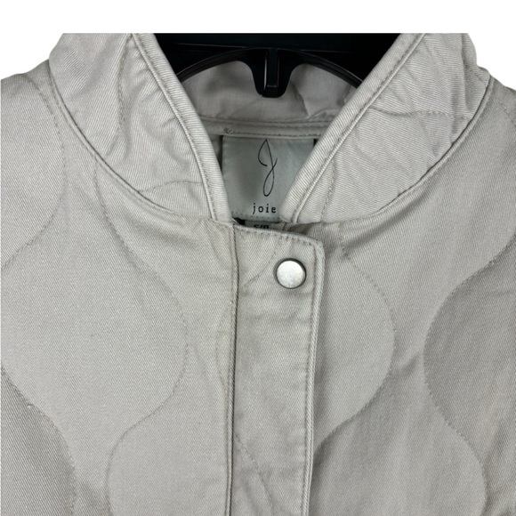 JOIE Cropped Quilted Bomber Barn Jacket Size Small - Picture 3 of 5